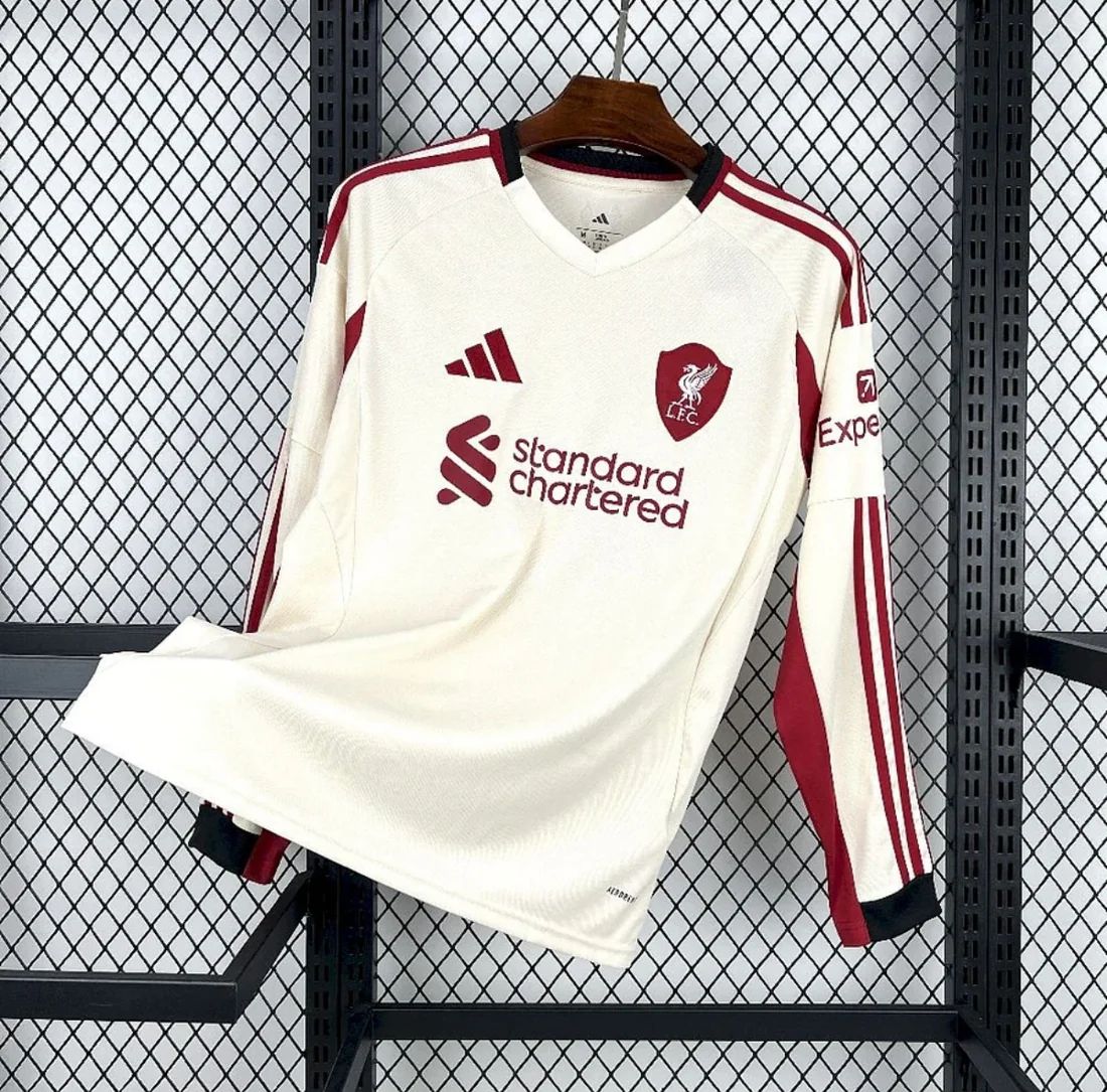 Maillot Liverpool Extérieur Manche Longue 2025/26