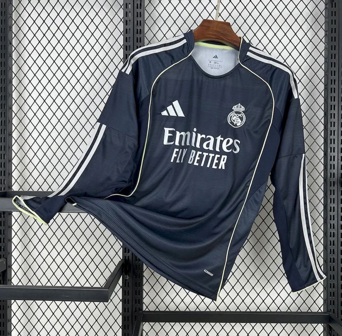 Maillot Real Madrid Extérieur Manche Longue 2025/26